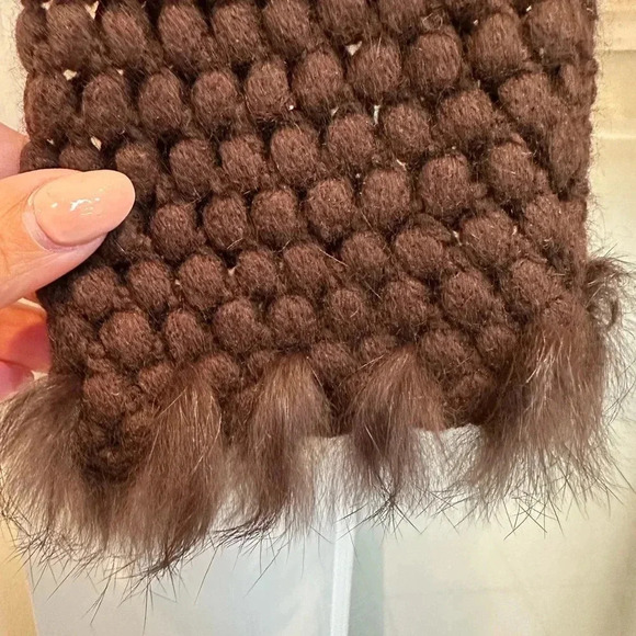 Jones New York Signature Brown Angora Rabbit Hair Wool Cardigan Sweater Size L - Picture 9 of 12